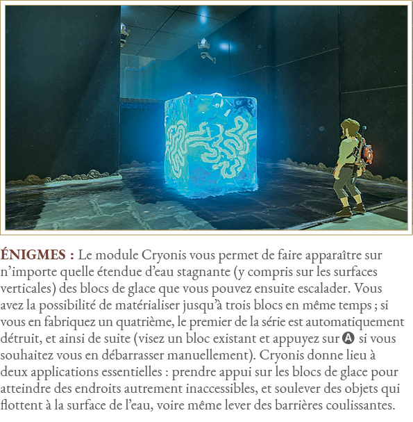 Énigmes : Le module Cryonis vous permet de faire apparaître sur n importe quelle étendue d eau stagnante (y compris s   