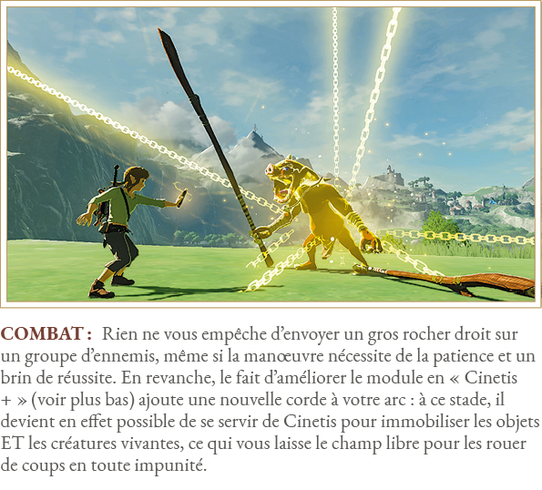 Combat : Rien ne vous empêche d envoyer un gros rocher droit sur un groupe d ennemis, même si la manœuvre nécessite d   